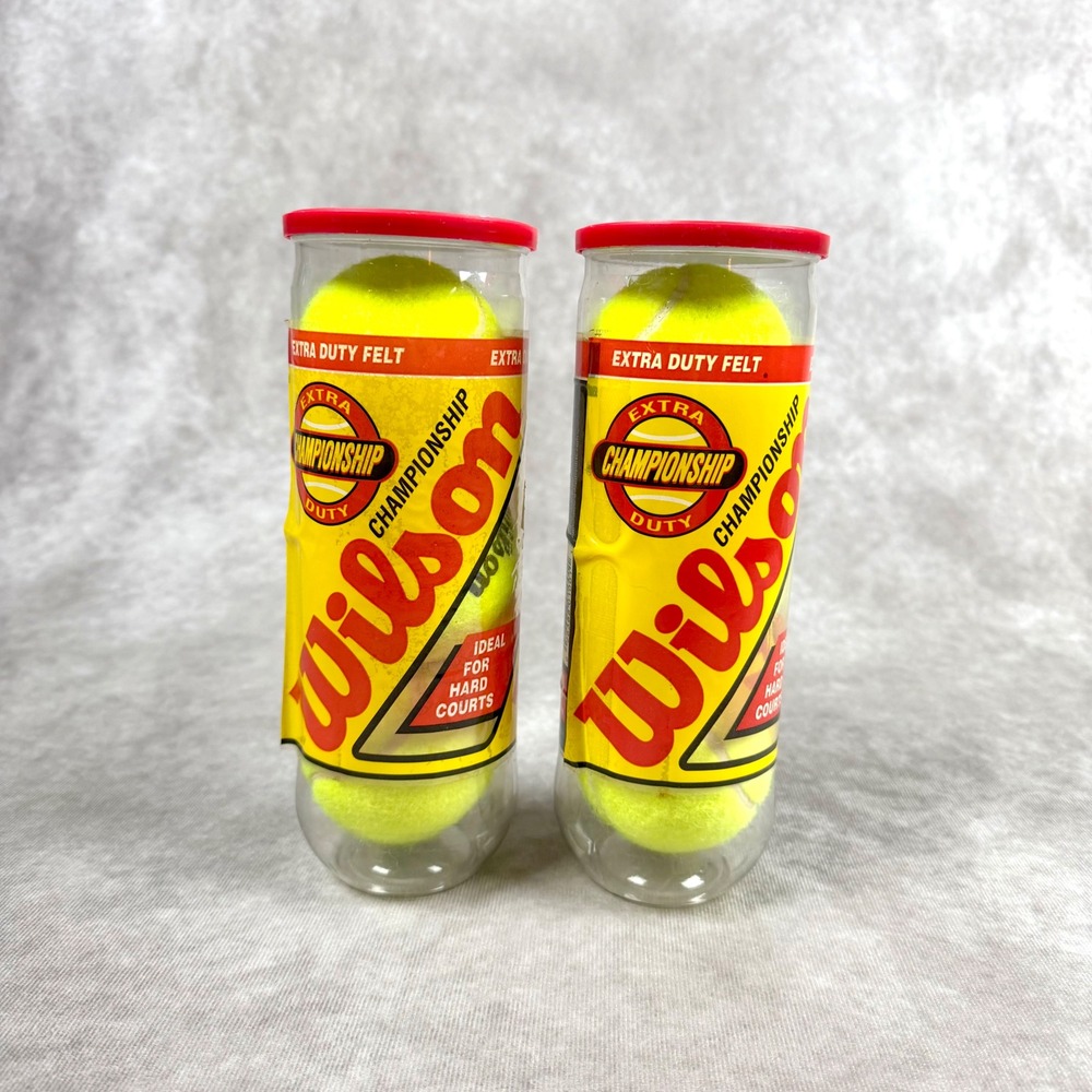 Vintage Wilson Extra Duty Felt Tennis Balls for Hard Court NEW SEALED Set of 6